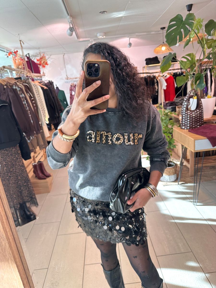 Jupe Paillettes Ninna en noire